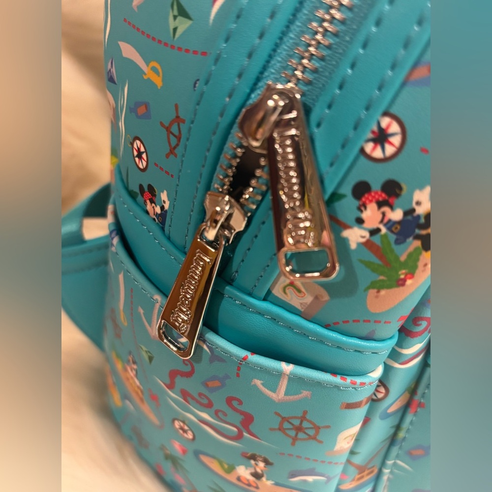Loungefly Disney Pirate Mickey and Friends AOP Mini Backpack NEW - Picture 7 of 12
